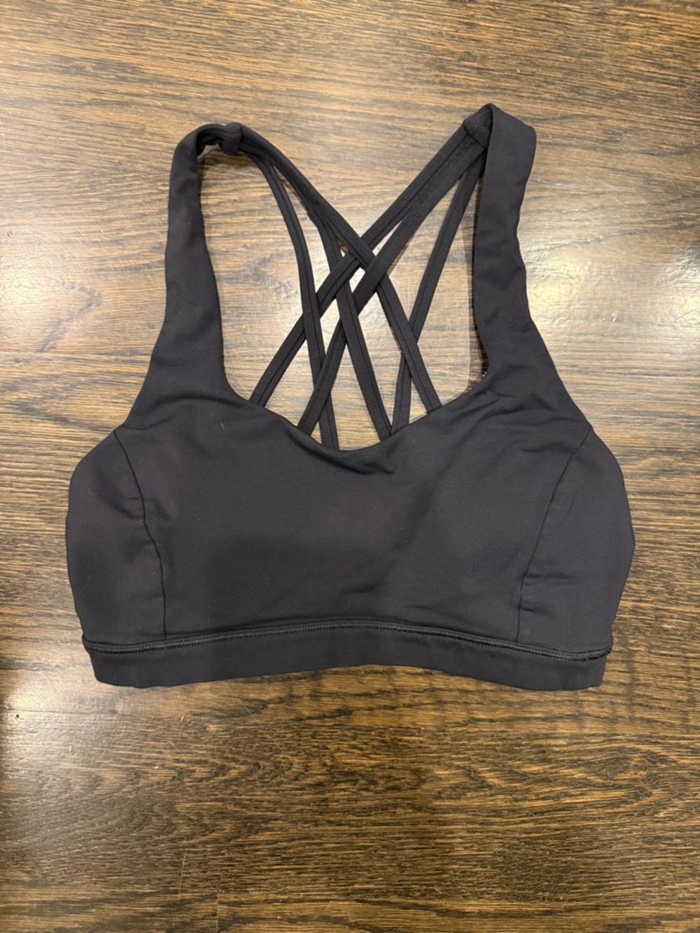 Lululemon Energy Women's Black Strappy Sports Bra - Comfortable Support